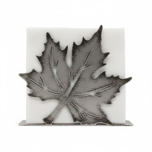 Porte-serviettes en métal forgé fait main, finition argentée élégante, décorations de table à manger à domicile, boîtes à serviettes ornées - Product Image 3