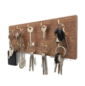 ที่ใส่กุญแจไม้ติดผนังพร้อมตะขอแขวนเสื้อโค้ทสำหรับแขวนพวงกุญแจไม้ติดผนังโลโก้ตามสั่ง - Product Image 4