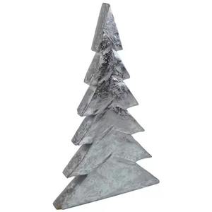 Estatua Decorativa Festiva de Árbol de Navidad de Metal Plateado, Escultura Decorativa para Mesa, Decoración Interior del Hogar - Product Image 1
