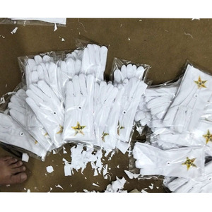 Ordre maçonnique de l'étoile de l'est Gants en tissu Franc-maçonnerie Regalia BLEU ROYAL THIN SQUARE & COMPASS pièces logo Broderie 2025 - Product Image 4