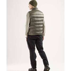 Blouson matelassé pour homme en toile, col montant, à capuche, imperméable, haut de gamme, mode d'hiver, style Y2K, sans manches, grande taille - Product Image 6