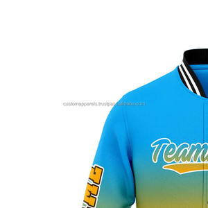 Veste varsity en cuir et laine sur mesure, style streetwear, avec broderies et patchwork haut de gamme pour les marques de mode - Product Image 5