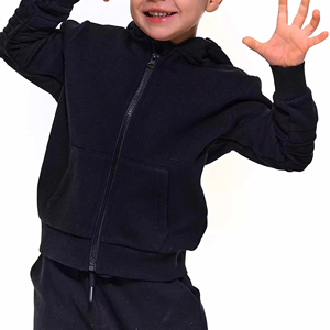 Conjunto de ropa para niños, conjunto de Jogger para niños, chándal de 2 piezas, jersey de lana de Color sólido, Sudadera con capucha, chándal para correr para niños - Product Image 3