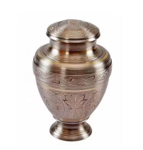 Urna de cremación de Metal de estilo americano hecha a mano de calidad superior para cenizas humanas Decoración de entierro llamativa para sujetar urnas - Product Image 2