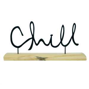 Objet de table en métal artisanal avec base en bois, sculpture de table artistique pour salon ou bureau, vente en gros en provenance d'Inde - Product Image 1