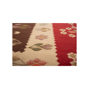 พรมขนสัตว์สีน้ำตาลเบจลายดอกไม้แบบนามธรรมสำหรับห้องนั่งเล่น ห้องโถง หรือห้องวัยรุ่น รูปทรงสี่เหลี่ยมผืนผ้า - Product Image 3