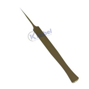 Pinzas de pestañas de acero inoxidable con logotipo personalizado Extensión de pestañas de Punta puntiaguda de fibra recta - Product Image 1