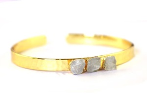 กำไลข้อมือหินมูนสโตนสีรุ้งธรรมชาติ ชุบทอง 18k กำไลข้อมือหินประจำเดือนมิถุนายน - Product Image 6