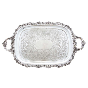 ถาดเสิร์ฟอาหารทองเหลืองแนววินเทจเครื่องครัวเคลือบทองโบราณถาดเสิร์ฟชากาแฟ - Product Image 3