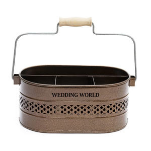 Porte-ustensiles galvanisé Porte-ustensiles de bonne qualité, fait à la main, en forme de rectangle Porte-ustensiles de créateur - Product Image 4