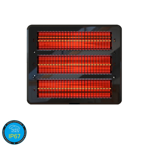 Calentador Infrarrojo Eléctrico Industrial ELCON BTH 6000, 6000W, IP67, Impermeable, Aluminio Negro, Triple Lámpara, 380V - Product Image 3