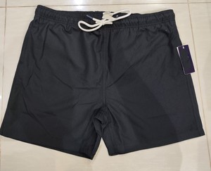Shorts de plage respirants en tricot pour hommes, décontractés et confortables, couleur vert vif, 100 % coton, logo à la taille, fabriqués au Bangladesh - Product Image 3