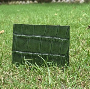 Handmade Cow Hide Leather Short <b>Wallet</b> for <b>Ladies</b> Fashion Style Crocodile Texture Pattern Open Closure Anti-Theft Feature Anwar - Product Image 6