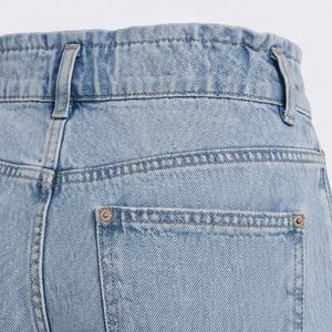 Pantalons en jean de style streetwear pour femmes, logo personnalisé, de qualité supérieure, confortables, classiques, décontractés, couleur personnalisée, coton respirant - Product Image 5