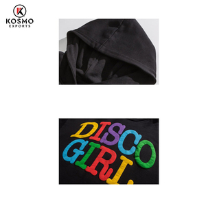 เสื้อสเวตเตอร์สวมหัวแบบสวมหัวสำหรับผู้ชายโอเวอร์ไซส์3D มีฮู้ดพิมพ์ลายพัฟไม่มีกระเป๋าทำจากผ้าฝ้าย100% ออกแบบได้ตามต้องการ - Product Image 5