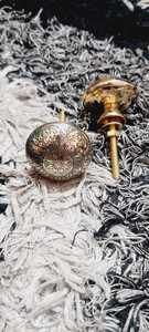 ลูกบิดลิ้นชักทำจากไม้สีน้ำตาลและโลหะทำด้วยมือพร้อมฝังทองเหลืองเรซินตัวดึงตู้ศิลปะรูปนางฟ้าสำหรับใช้ในห้องครัวและเฟอร์นิเจอร์ - Product Image 3