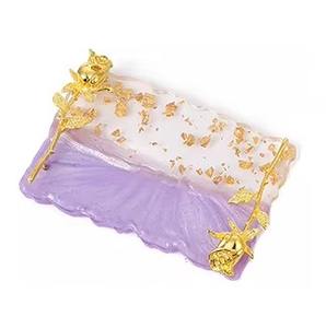 Plateau de service en résine rectangulaire multicolore design avec poignées pour décorations de table d'hôtels et de restaurants - Product Image 6