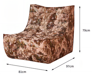 Sillón Moderno de una Plaza Horti Club, Compresión al Vacío, para Sala de Estar o Dormitorio, 81x91x79cm, Esponja de Alta Densidad, Funda Extraíble de Tela - Product Image 1