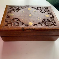 Boîte à bijoux en bois massif sculpté décorative de haute qualité Tradebyd, faite à la main, artistique, pour un cadeau de luxe, décoration de la maison