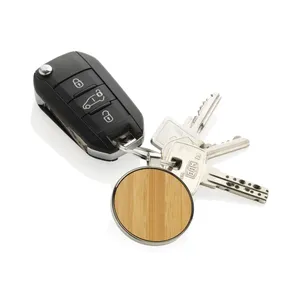 Portachiavi e Moschettoni Promozionali Sostenibili in Bambù Rotondo RCS - Product Image 6