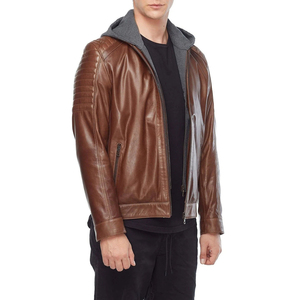 แจ็กเก็ตหนังสำหรับผู้ชายแจ็คเก็ตหนัง PU สำหรับผู้ชาย - Product Image 6