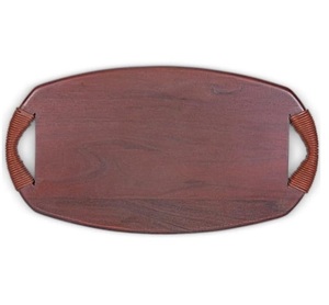 Plateau de service rectangulaire de luxe en bois d'acacia Planches de charcuterie en bois massif pour la maison Assiettes de présentation pour les fêtes de mariage du Ramadan - Product Image 2