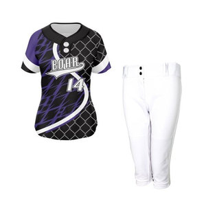 Diseña tus propios uniformes de softbol Uniformes de softbol hechos de poliéster 100% más vendidos para ropa de equipo - Product Image 2