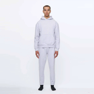 Ropa de calle, chándal con capucha para hombre, jersey de lana de algodón pesado, Sudadera con capucha y pantalones para correr, chándal a juego - Product Image 1