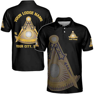 Polo personalizado Masonería Past Master Masonic para hombre, Polo de manga corta sublimado hecho a medida de alta calidad para hombre - Product Image 4