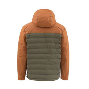 New Arrival High Quality <b>Men's</b> Puffy Feather Jacket Customized Formal Puffer with Stand-Coated Spring Fabric for Spring - Product Image 2