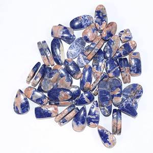 Preciosos Cabujones de Cuarzo Sodalita Natural de Diferentes Formas y Tamaños, Alta Calidad, Tamaños Personalizables para la Creación de Joyería Femenina - Product Image 4