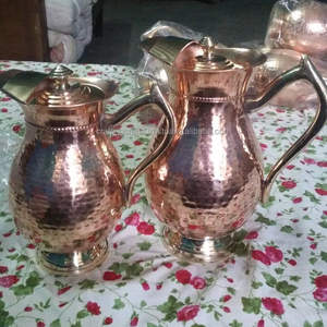 Copper Water Pitcher Handmade Copper <b>Drinking</b> <b>Jug</b> From India for Sale in Bulk Wholesale Copper <b>Jug</b> - Product Image 1