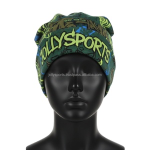 หมวกบีนนี่ผู้หญิง ผ้าโพลีเอสเตอร์ผสมสแปนเด็กซ์ น้ำหนักเบา ผ้านุ่ม พิมพ์ลาย สีตามสั่ง โลโก้แบบซับลิเมชั่น หมวกบีนนี่ลายแจ็คการ์ด - Product Image 1