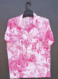 Short de luxe imprimé fleuri et Animal PJ ensemble pour femmes main bloc tissé nuit costume été nuit porter robe Style décontracté - Product Image 4