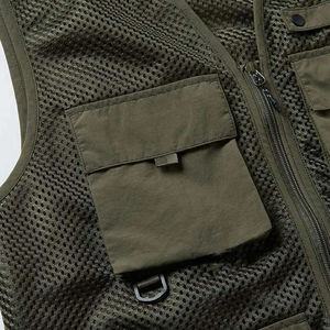Chaleco de lona transpirable de secado rápido sin mangas para hombre, chaleco informal para deportes al aire libre, chaleco de invierno con múltiples bolsillos - Product Image 6