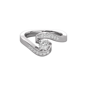 Bague pour femme en or 9 carats avec diamant solitaire cultivé en laboratoire - Product Image 6
