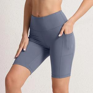Shorts pour femmes taille haute séchage rapide Fitness Legging Shorts Yoga Squat-Proof Gym pantalons d'entraînement cyclisme Sport poche cyclisme - Product Image 6
