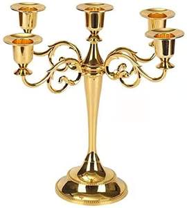 Candelabro de Aluminio de 5 Brazos, Hecho a Mano, con Tamaño y Color Personalizables, para Decoración del Hogar, Bodas y Navidad - Product Image 3