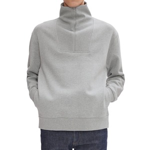 OEM venta al por mayor de los hombres de media cremallera pulóver polar deporte sudadera personalizado bordado de algodón grueso capucha de talla grande para la temporada de invierno - Product Image 1