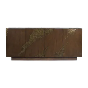 <span class=keywords><strong>Console</strong></span> multimédia et meuble TV |   Centre de divertissement moderne et luxueux avec rangement - Product Image 3