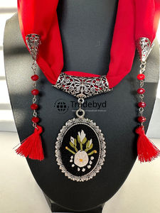 Collar de Cadena con Eslabones Bordados de Primera Calidad Tradebyd, Joyería Hecha a Mano, Estilo Étnico Único, Boho Chic, Moda Unisex - Product Image 4