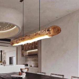 SIMIG Wabi Sabi <span class=keywords><strong>in</strong></span> <span class=keywords><strong>legno</strong></span> luce <span class=keywords><strong>a</strong></span> <span class=keywords><strong>sospensione</strong></span> retrò lampadario <span class=keywords><strong>in</strong></span> <span class=keywords><strong>legno</strong></span> massello industriale <span class=keywords><strong>lampade</strong></span> da sala da tè tavolo Bar ristorante creativo - Product Image 1