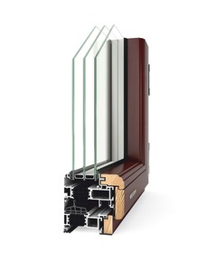 Porte en bois en aluminium fonctionnelle raffinée de qualité supérieure ouverture verticale appartement pliant utiliser des fenêtres d'isolation thermique - Product Image 4