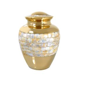 Urna de cremación de Metal, urna de color verde con acabado de flores en relieve, cenizas humanos, suministros funerarios, urnas de recuerdo - Product Image 3