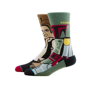 Calcetines Stance X <span class=keywords><strong>Star</strong></span> <span class=keywords><strong>Wars</strong></span> Bounty Green, Calcetines de Negocios para Uso Diario, Novedosos, Transpirables, Antideslizantes, ODM, Hasta el Tobillo, de Poliéster y Elastano - Product Image 1
