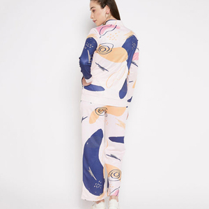 Survêtements respirant nouveau élégant partout impression costume femmes deux pièces survêtement fabricant ensemble femmes respirant survêtement - Product Image 5