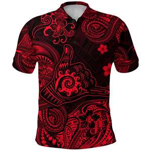 Polo polynésien 100% en polyester à manches courtes et coupe ajustée avec logo personnalisé T-shirt polo pour homme - Product Image 3