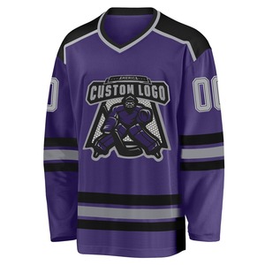 Uniforme de hockey sobre hielo con logotipo personalizado, jersey de equipo con bordado en twill, conjunto de calcetines a juego, ropa de hockey transpirable de malla. - Product Image 5