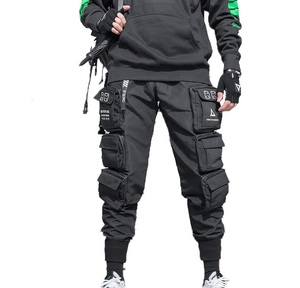 กางเกงคาร์โก้ขาตรงทรงหลวมมีกระเป๋าหลายกระเป๋ากางเกงสำหรับผู้ชายกางเกงกลางแจ้งกางเกงเข้ายิม - Product Image 5