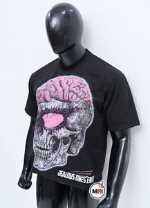 Haute Qualité Doux Coton Jersey Sérigraphie Lâche Épais Surdimensionné 280Gsm Neutre 100% Coton Col Rond Imprimé T-shirt - Product Image 4